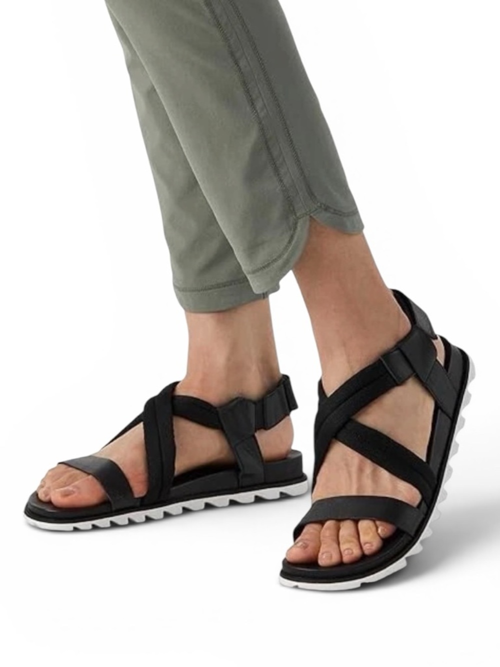 Sorel Black Roaming Decon Slingback Sandals